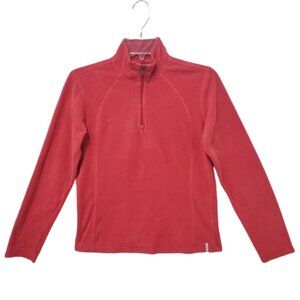 COLUMBIA Sweatshirt Pink Fleece 1/4 Zip Pullover Womens S Lightweight Hiking